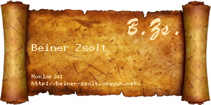Beiner Zsolt névjegykártya
